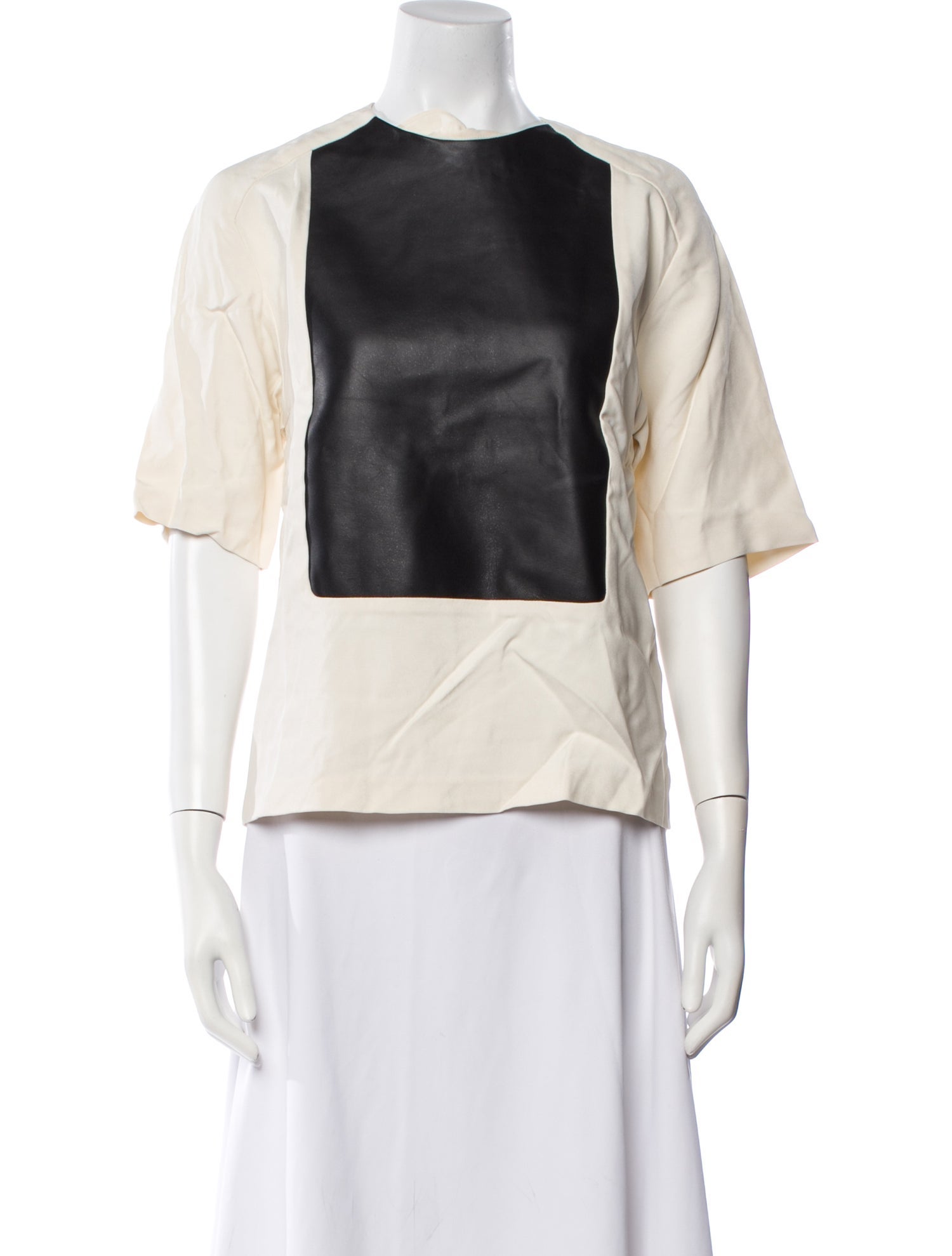 3.1 Phillip Lim Crew Neck Three-Quarter Sleeve Blouse