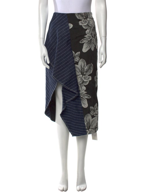 3.1 Phillip Lim Floral Print Midi Length Skirt