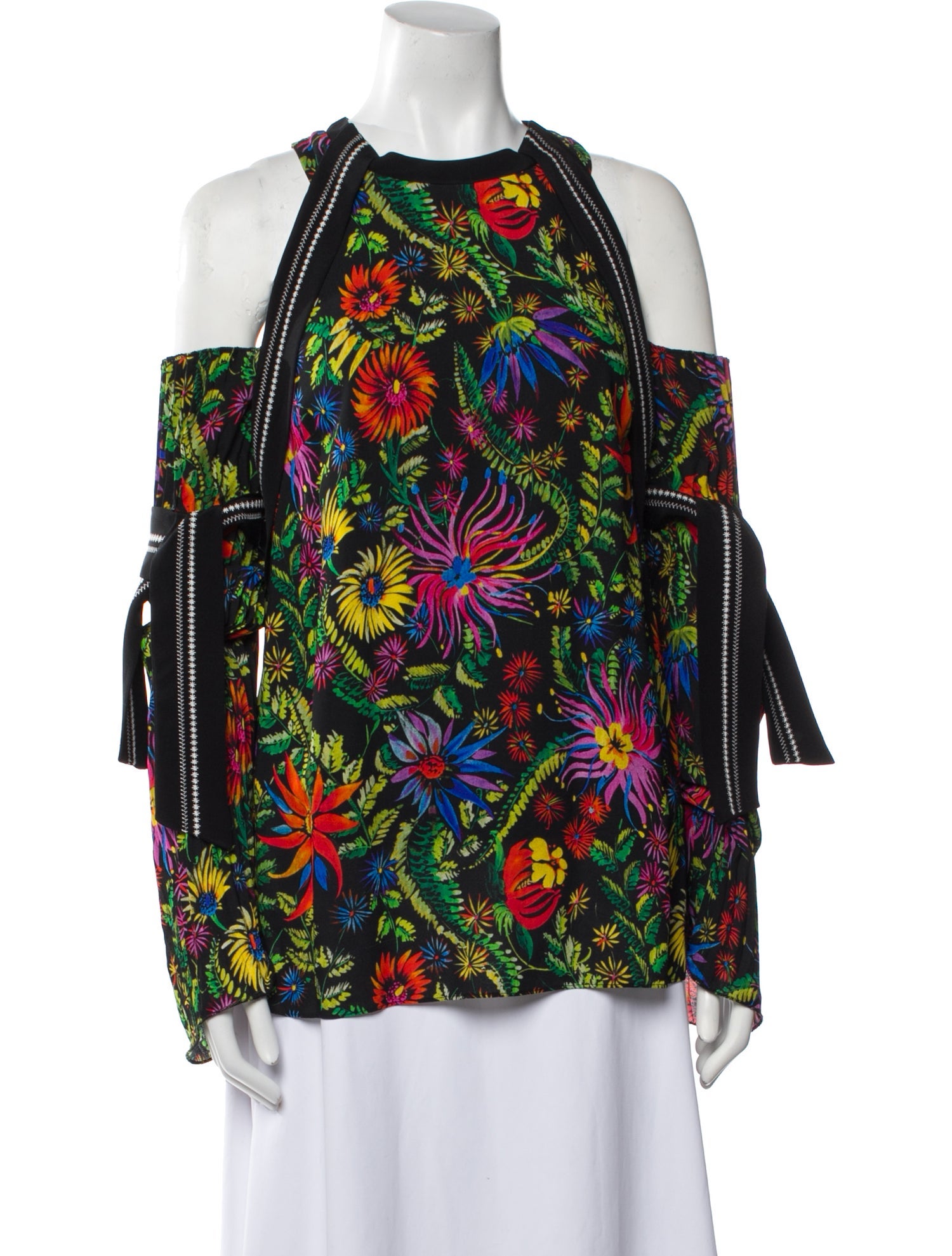 3.1 Phillip Lim Floral Print Crew Neck Blouse