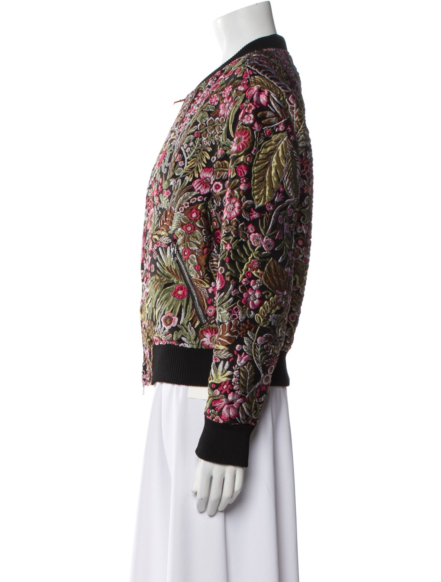3.1 Phillip Lim Floral Print Bomber Jacket