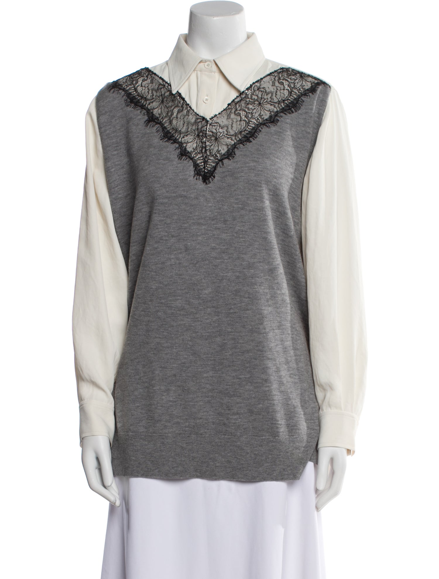 3.1 Phillip Lim Wool V-Neck Sweatshirt