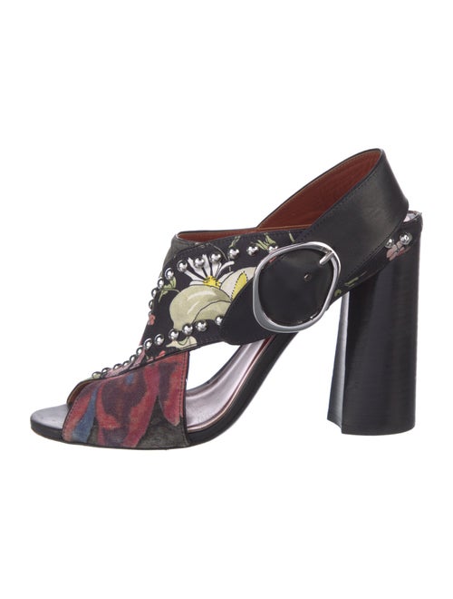 3.1 Phillip Lim Floral Print Studded Accents T-Strap Pumps