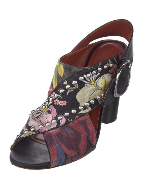 3.1 Phillip Lim Floral Print Studded Accents T-Strap Pumps