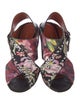 3.1 Phillip Lim Floral Print Studded Accents T-Strap Pumps