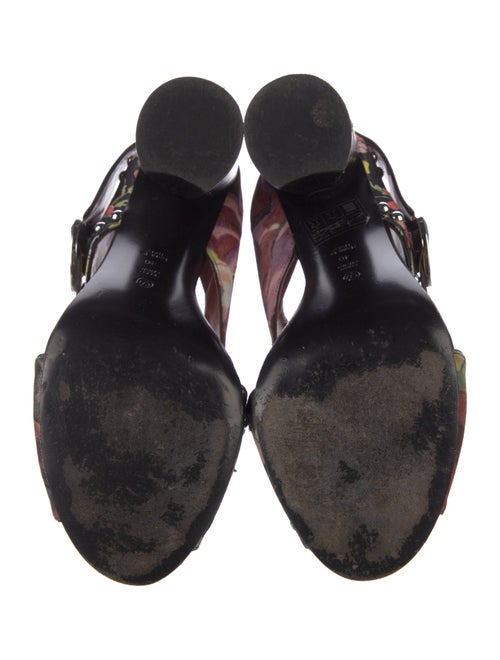 3.1 Phillip Lim Floral Print Studded Accents T-Strap Pumps