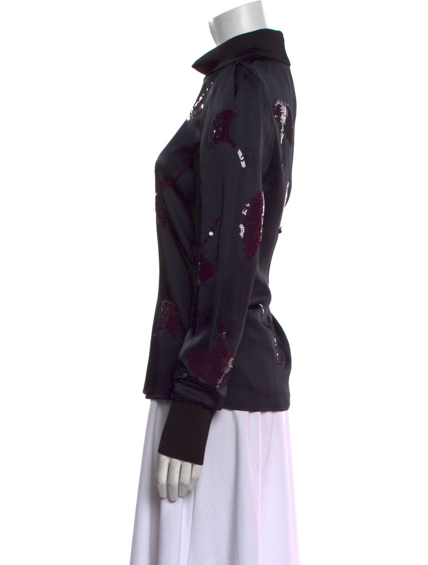 3.1 Phillip Lim Floral Print Mock Neck Blouse