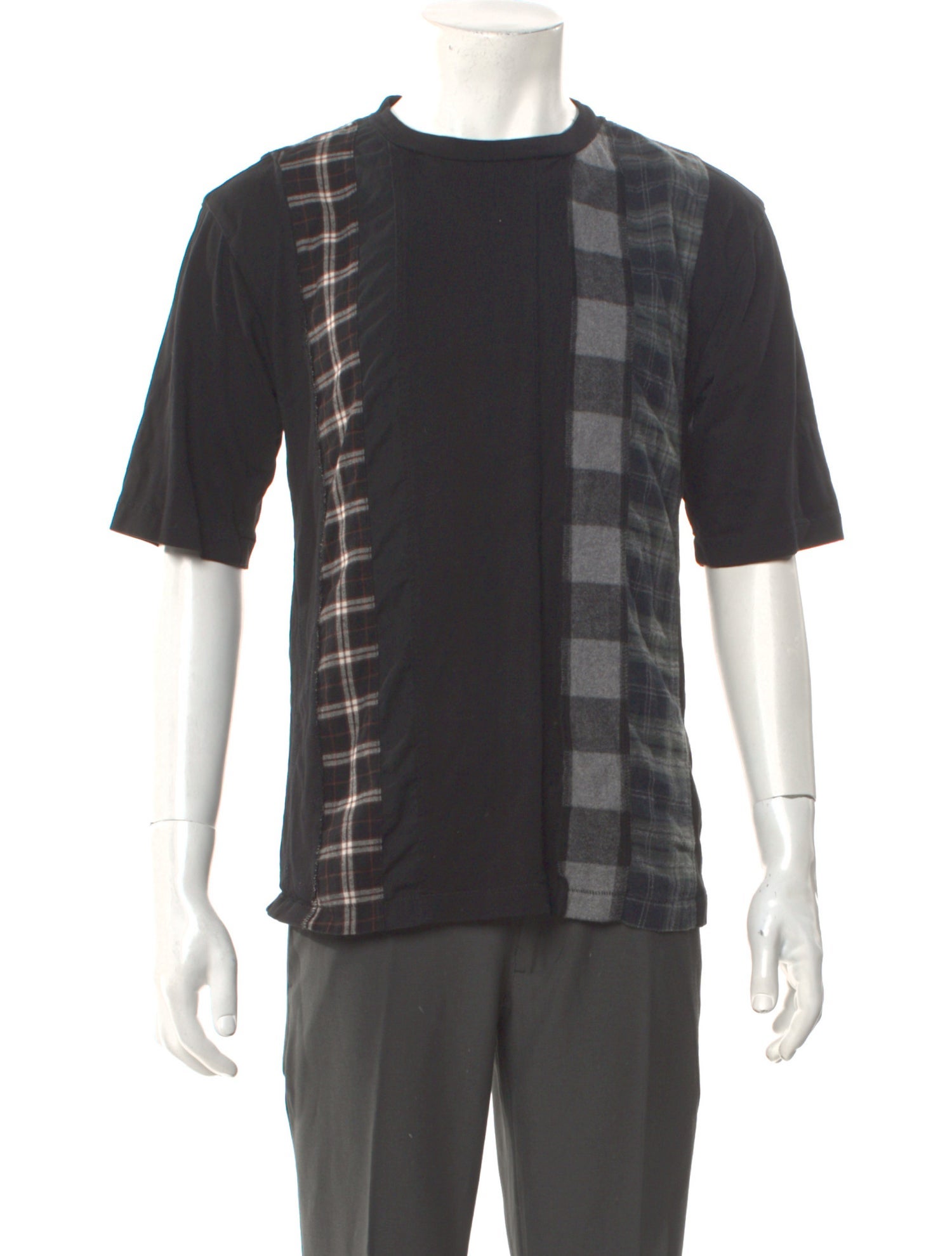 3.1 Phillip Lim Plaid Print Crew Neck T-Shirt
