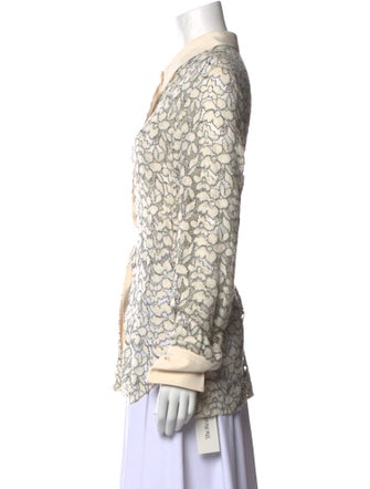 3.1 Phillip Lim Printed Long Sleeve Button-Up Top