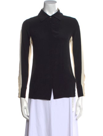3.1 Phillip Lim Silk Long Sleeve Button-Up Top