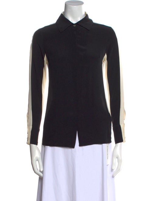 3.1 Phillip Lim Silk Long Sleeve Button-Up Top