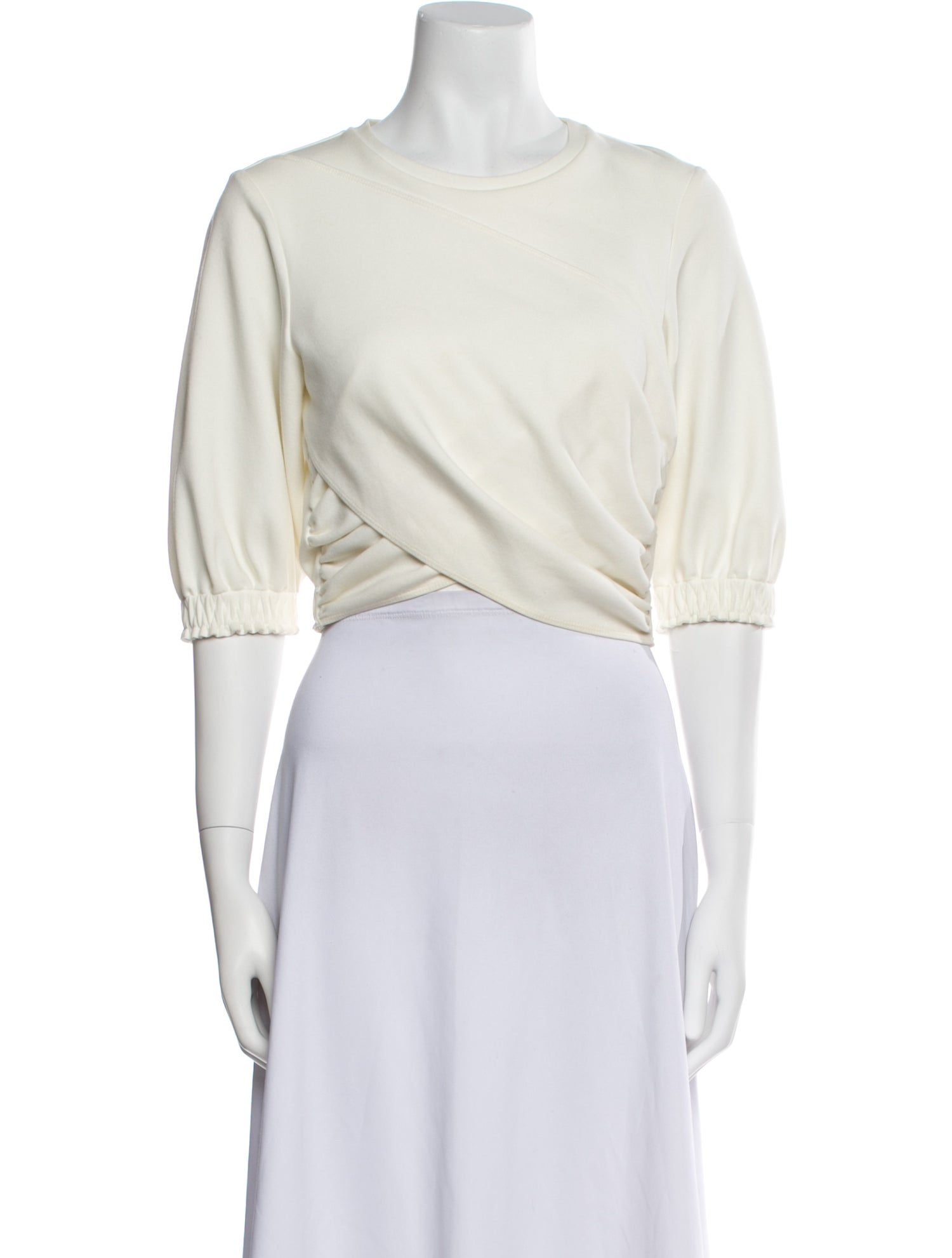 3.1 Phillip Lim Crew Neck Short Sleeve Crop Top