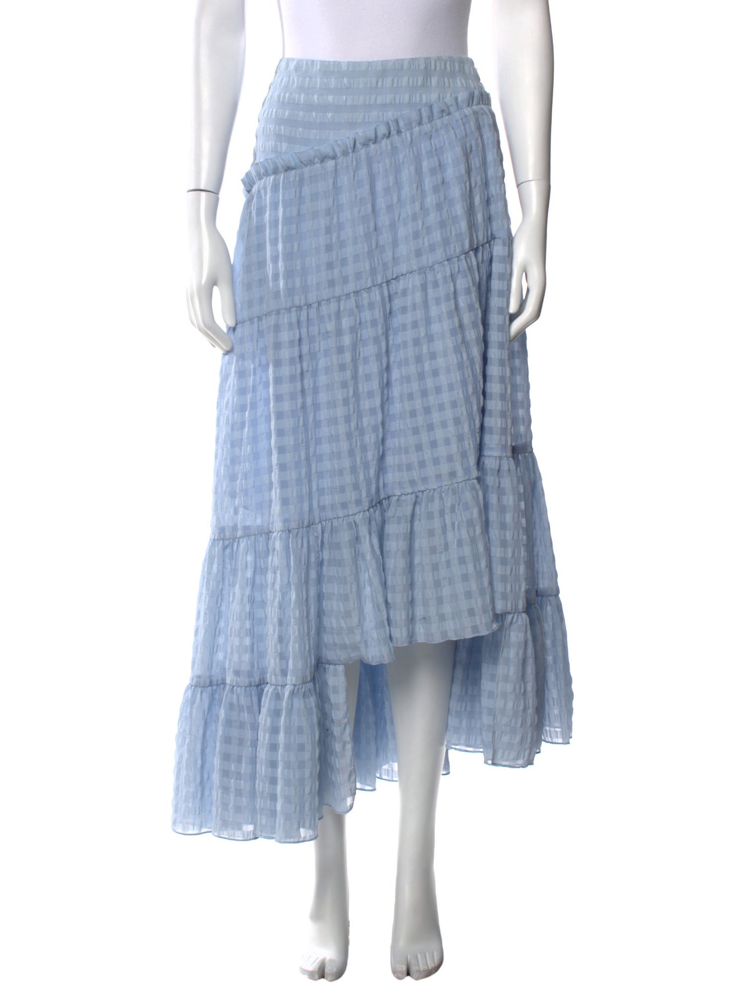 3.1 Phillip Lim Plaid Print Midi Length Skirt