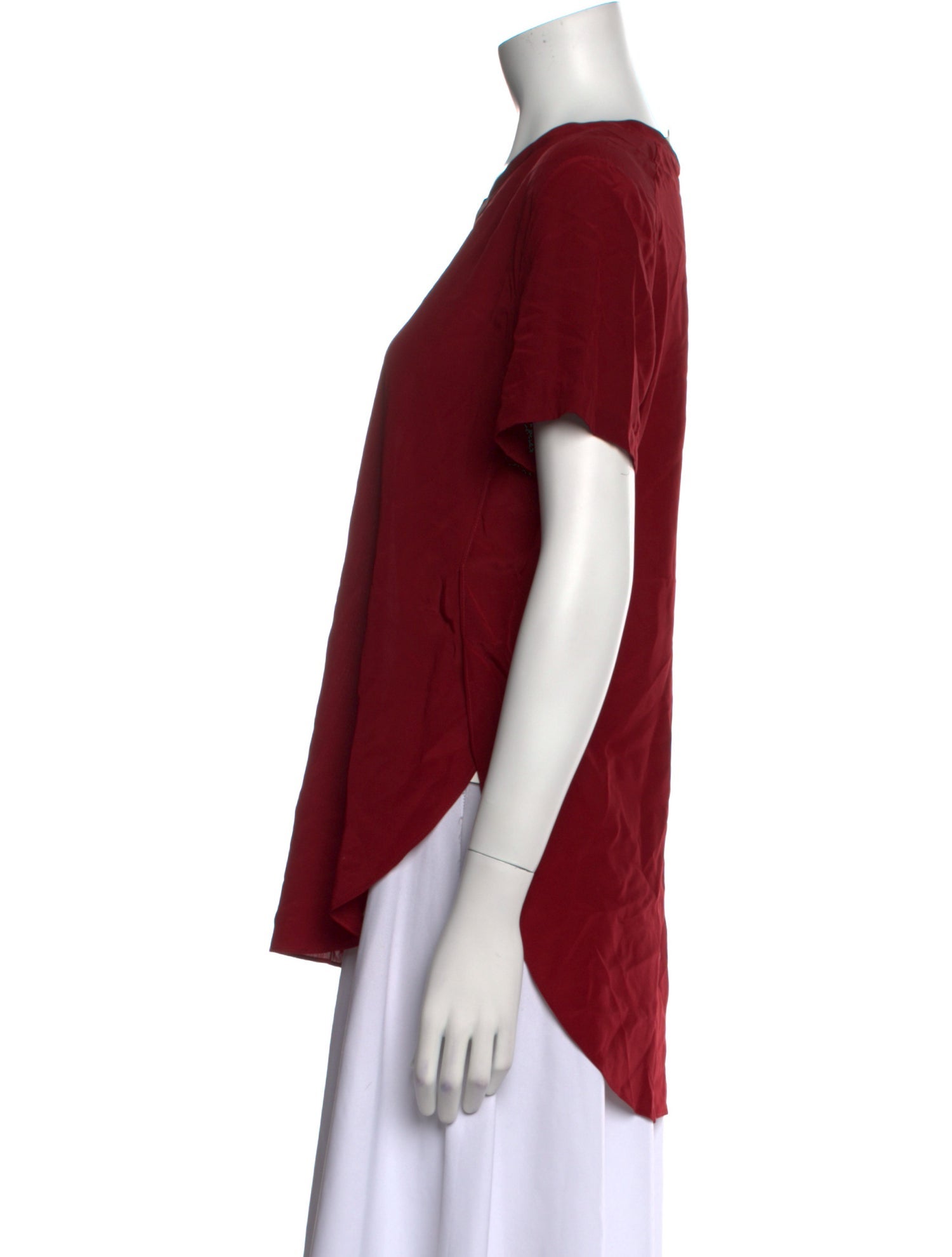 3.1 Phillip Lim Silk Scoop Neck T-Shirt