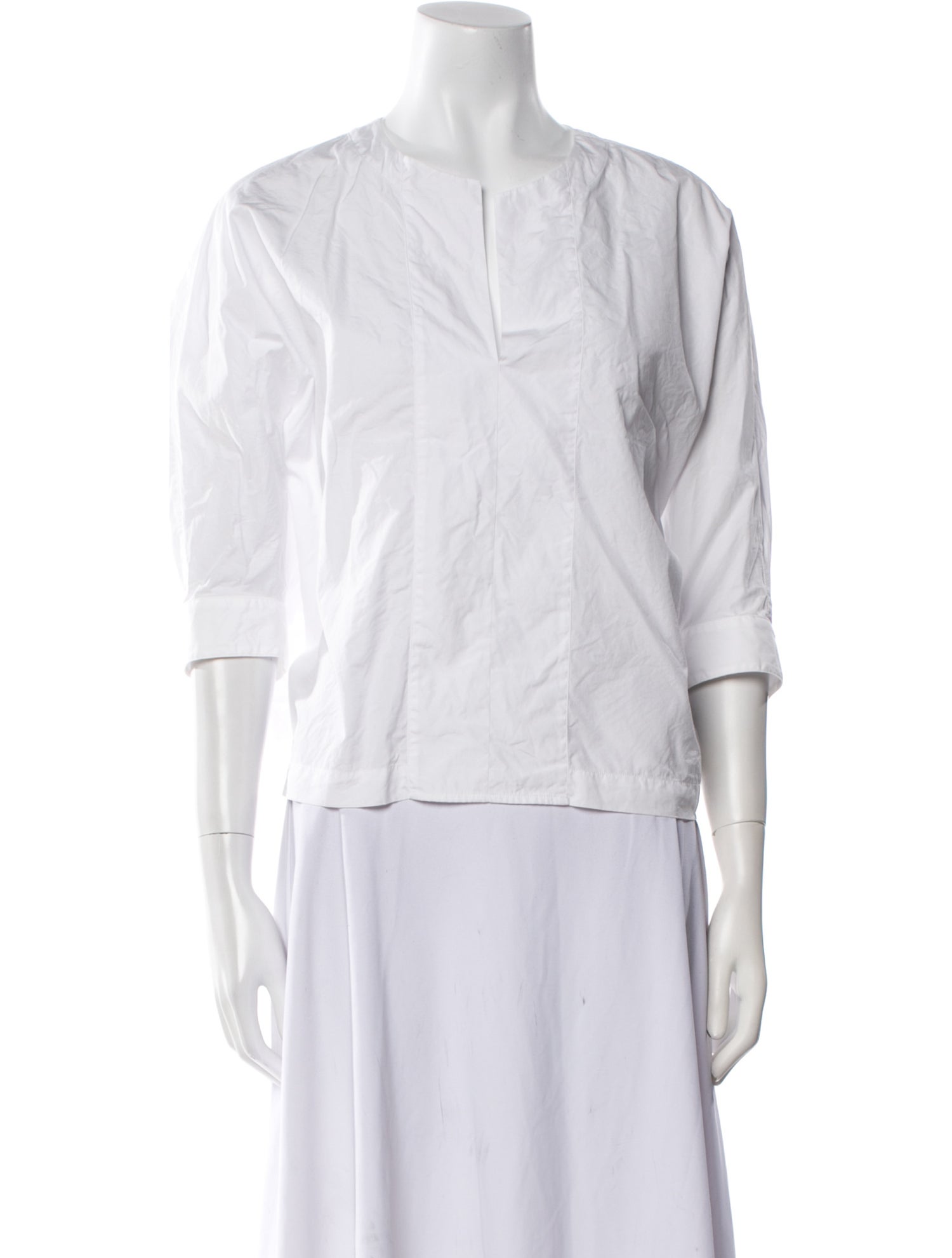 3.1 Phillip Lim V-Neck Three-Quarter Sleeve Blouse