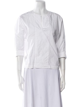 3.1 Phillip Lim V-Neck Three-Quarter Sleeve Blouse