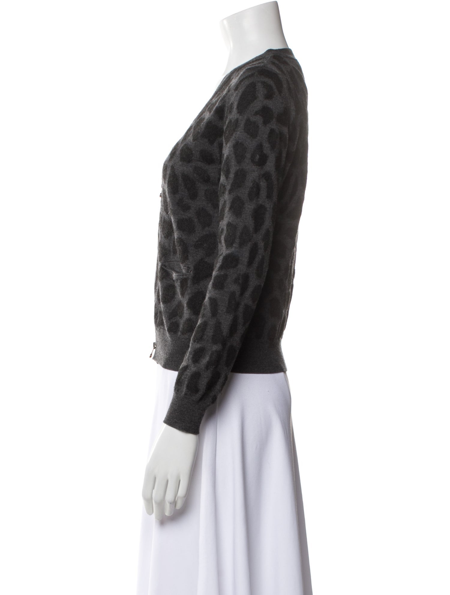 3.1 Phillip Lim Merino Wool Animal Print Sweater