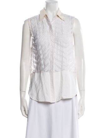 3.1 Phillip Lim Printed Sleeveless Button-Up Top