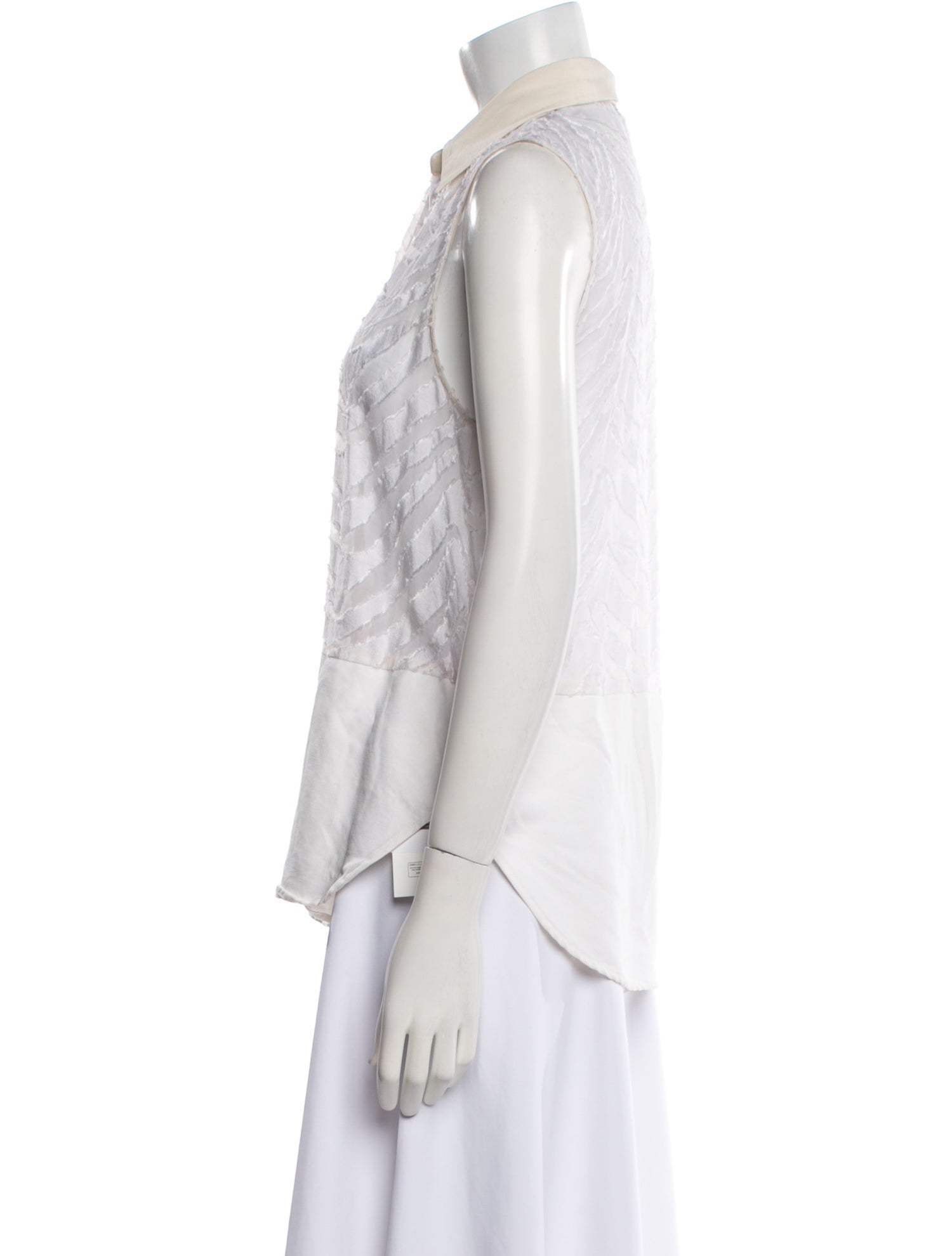 3.1 Phillip Lim Printed Sleeveless Button-Up Top