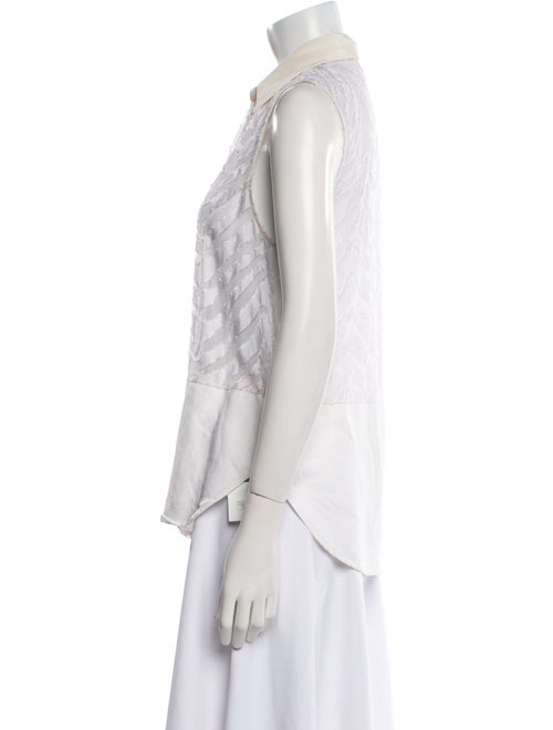 3.1 Phillip Lim Printed Sleeveless Button-Up Top