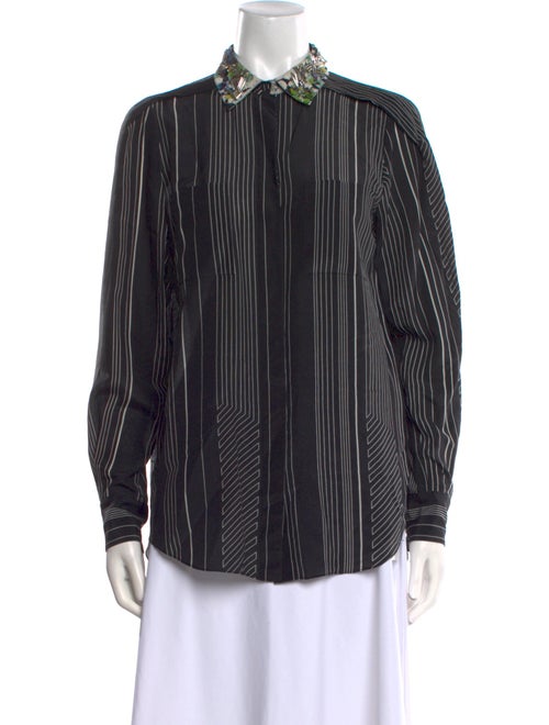 3.1 Phillip Lim Silk Striped Button-Up Top