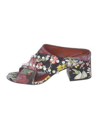 3.1 Phillip Lim Floral Print Studded Accents Slides