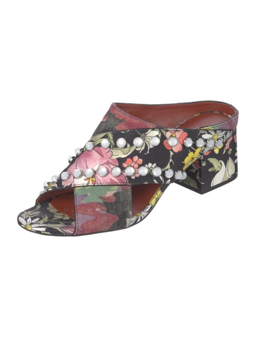 3.1 Phillip Lim Floral Print Studded Accents Slides