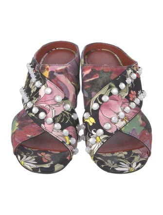 3.1 Phillip Lim Floral Print Studded Accents Slides