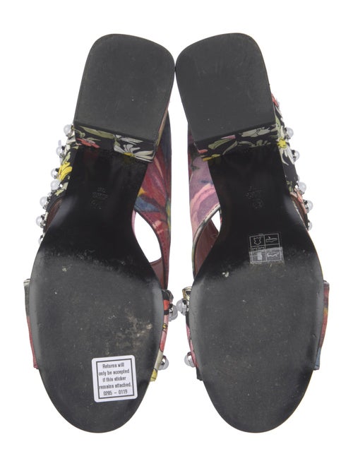 3.1 Phillip Lim Floral Print Studded Accents Slides