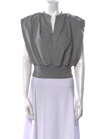 3.1 Phillip Lim V-Neck Short Sleeve Crop Top