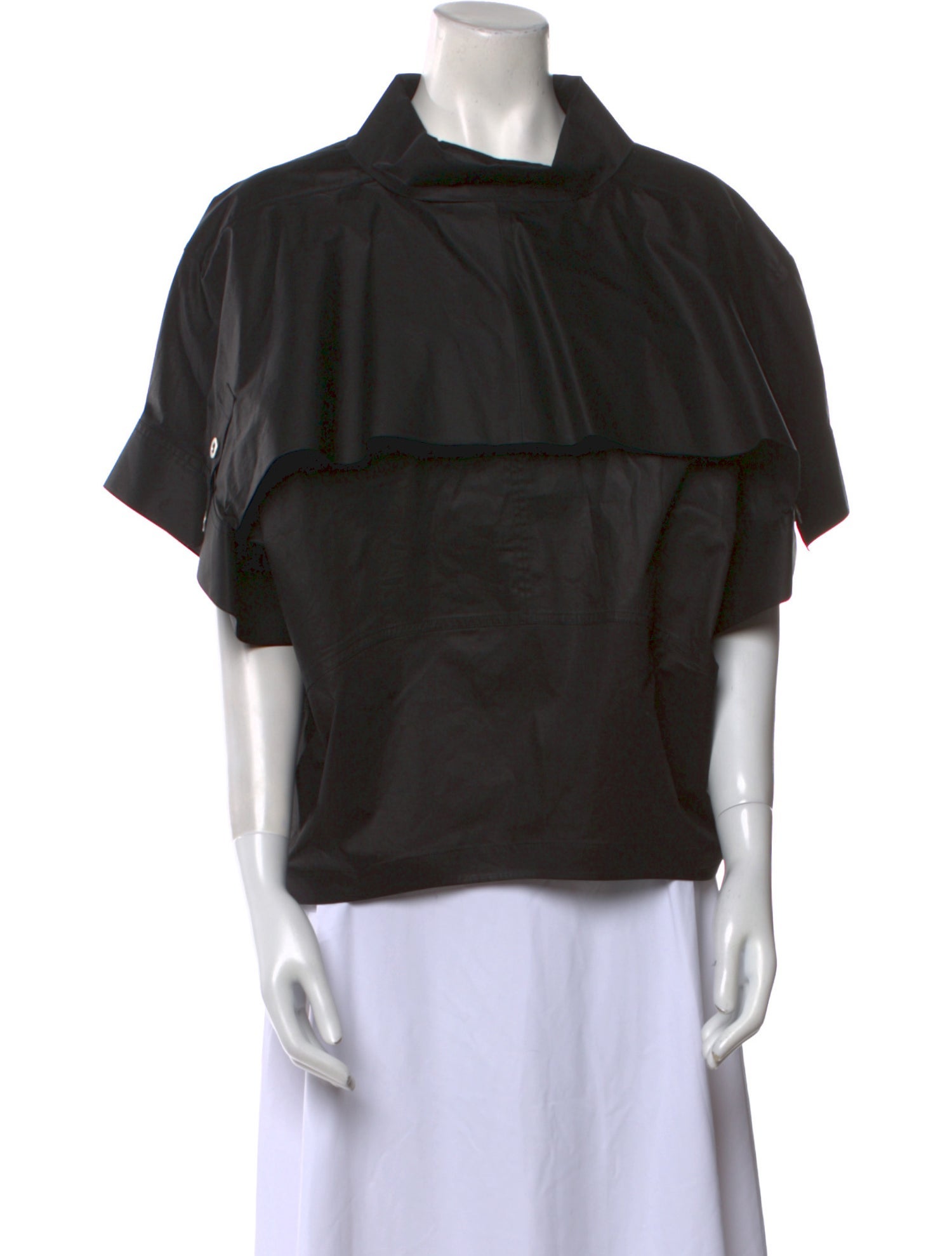 3.1 Phillip Lim Cowl Neck Short Sleeve Blouse