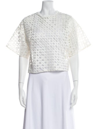 3.1 Phillip Lim Crew Neck Short Sleeve Crop Top