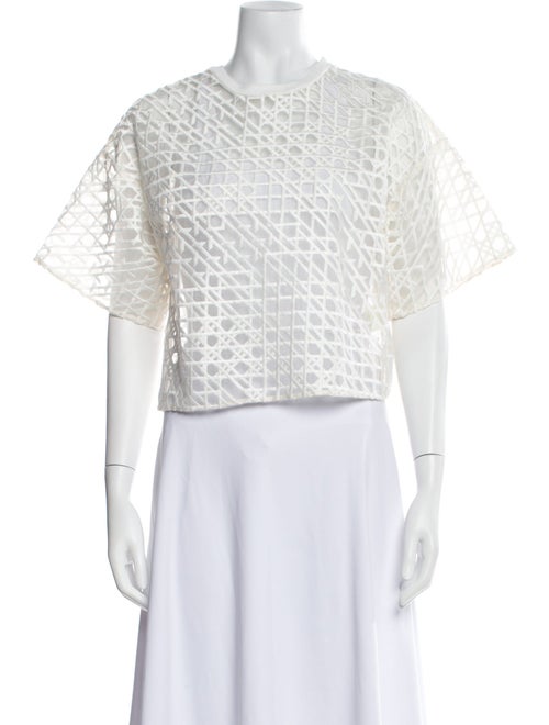 3.1 Phillip Lim Crew Neck Short Sleeve Crop Top