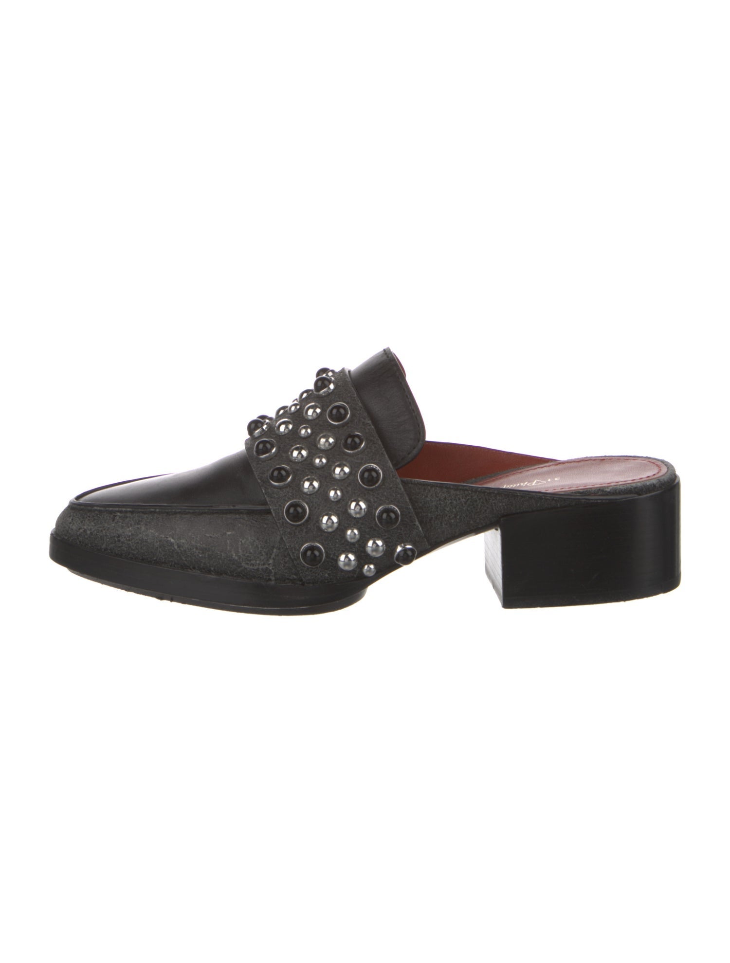 3.1 Phillip Lim Leather Studded Accents Mules