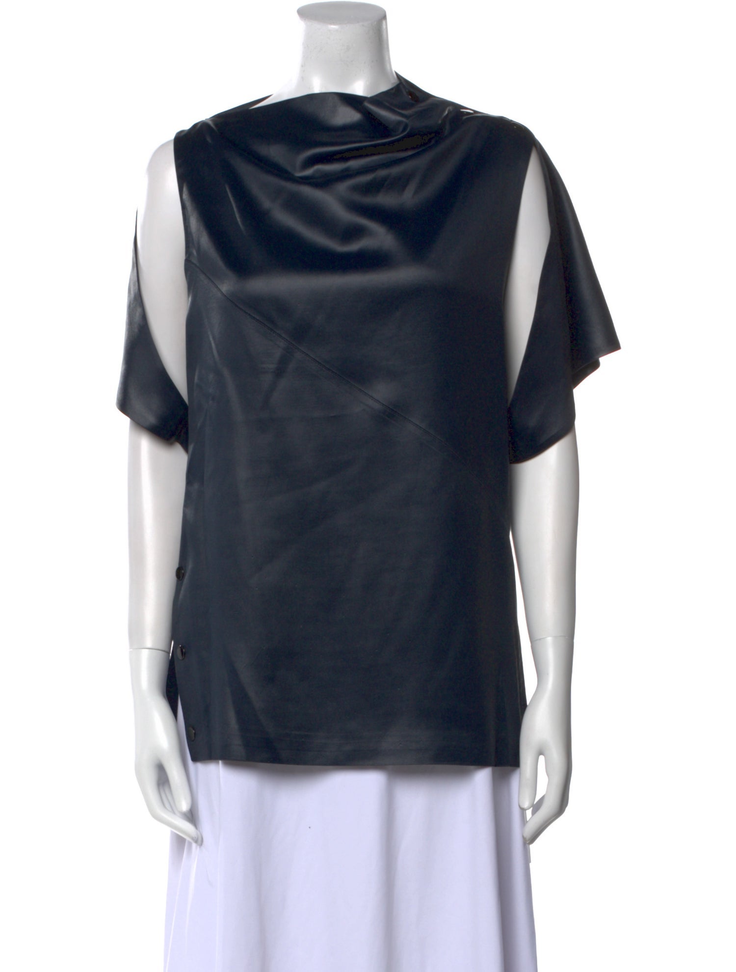 3.1 Phillip Lim Cowl Neck Short Sleeve T-Shirt