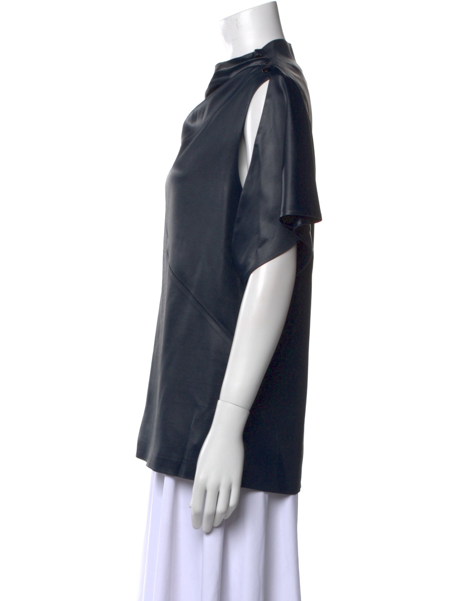 3.1 Phillip Lim Cowl Neck Short Sleeve T-Shirt