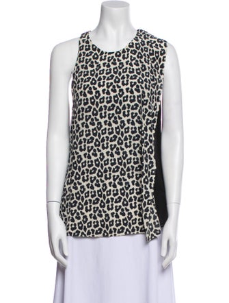 3.1 Phillip Lim Silk Animal Print Top