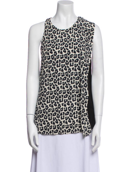 3.1 Phillip Lim Silk Animal Print Top