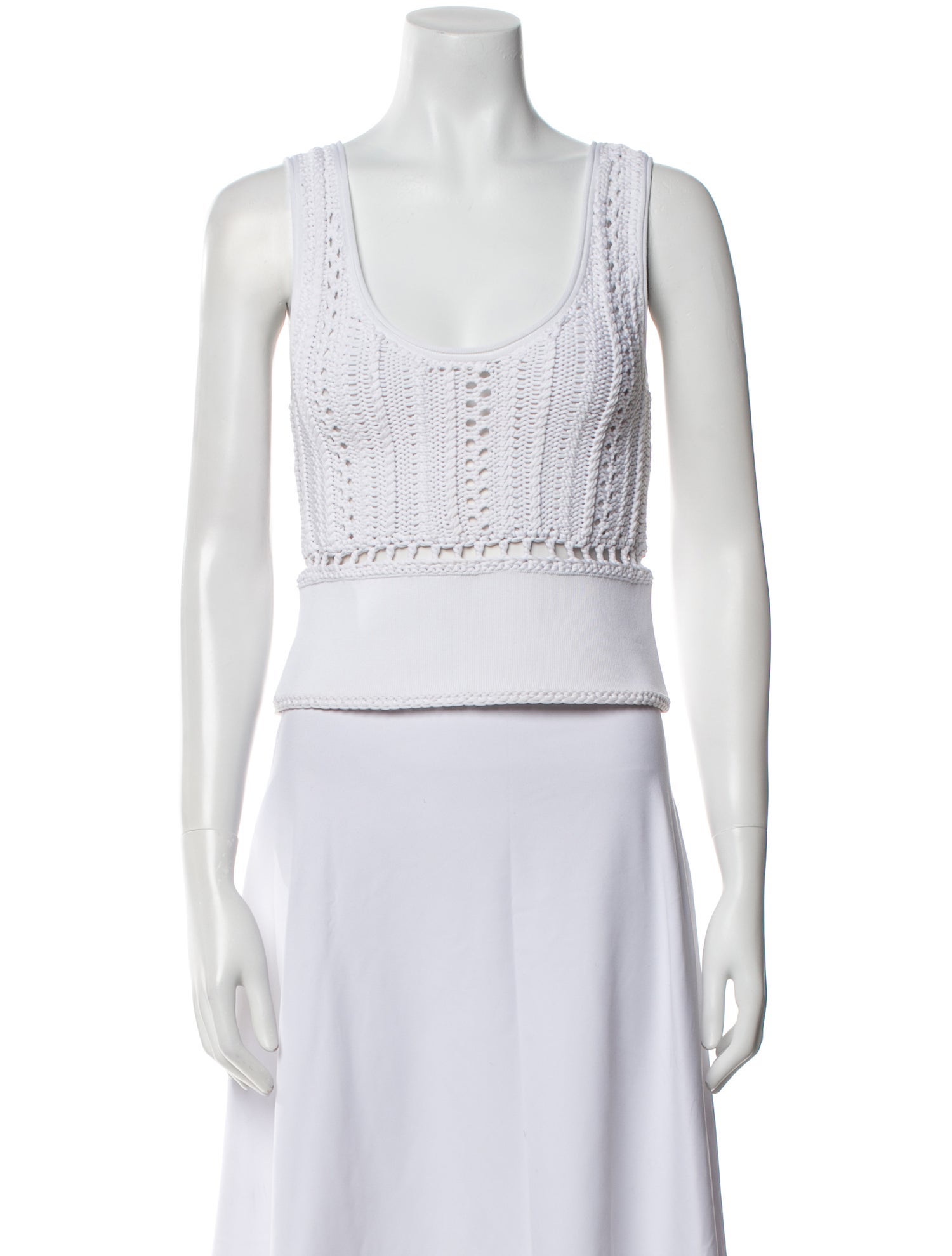3.1 Phillip Lim Scoop Neck Sleeveless Crop Top