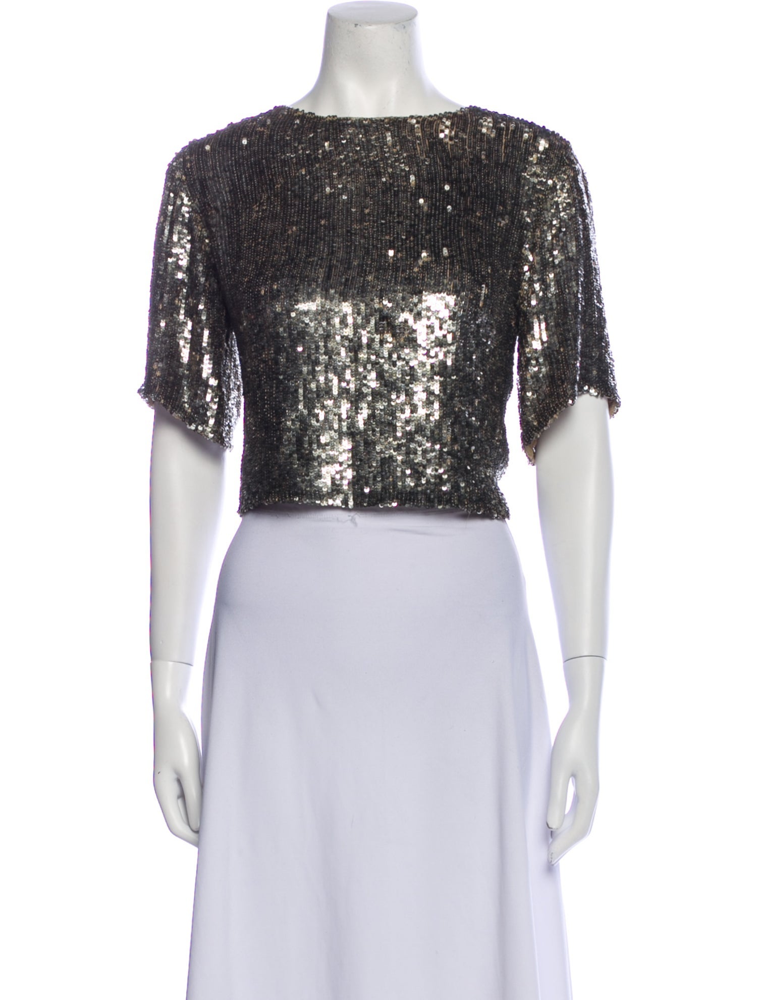 3.1 Phillip Lim Silk Patterned Crop Top