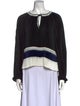 3.1 Phillip Lim Colorblock Pattern Crew Neck Blouse