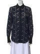 3.1 Phillip Lim Lace Pattern Long Sleeve Button-Up Top