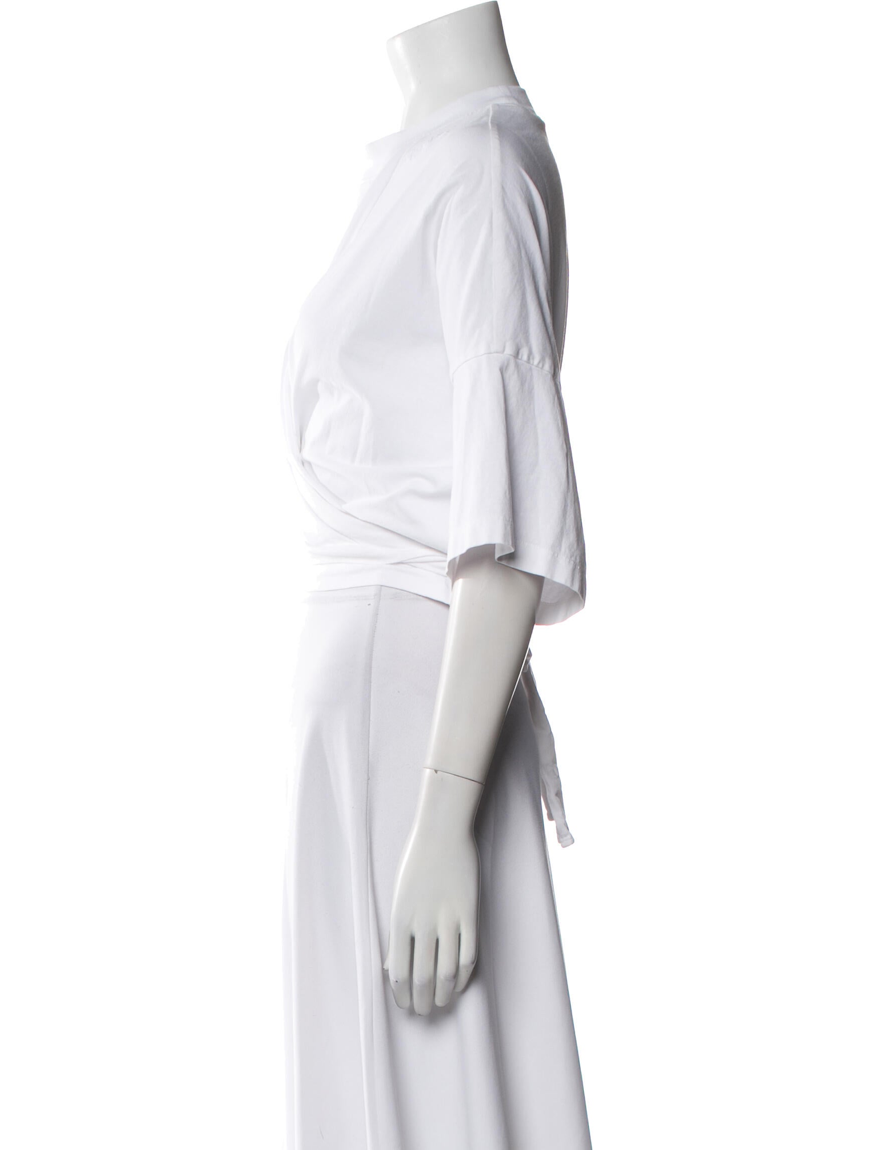 3.1 Phillip Lim Crew Neck Short Sleeve Crop Top