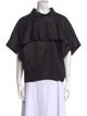 3.1 Phillip Lim Mock Neck Short Sleeve Blouse