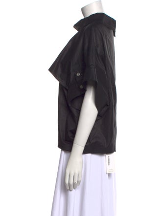 3.1 Phillip Lim Mock Neck Short Sleeve Blouse