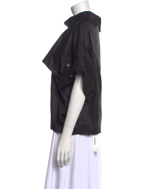 3.1 Phillip Lim Mock Neck Short Sleeve Blouse