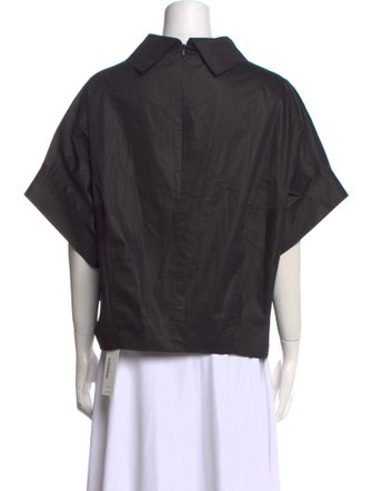 3.1 Phillip Lim Mock Neck Short Sleeve Blouse