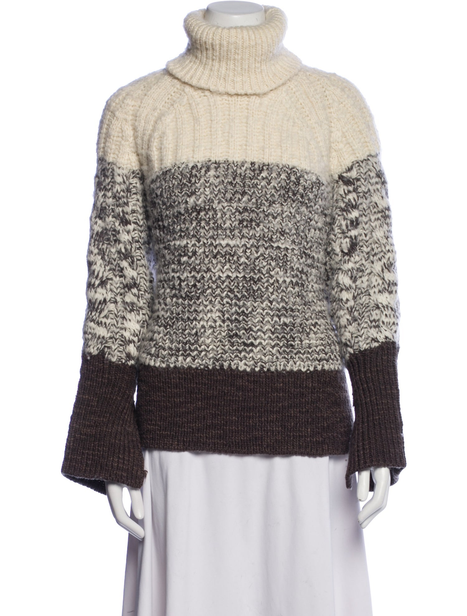 3.1 Phillip Lim Wool Colorblock Pattern Sweater