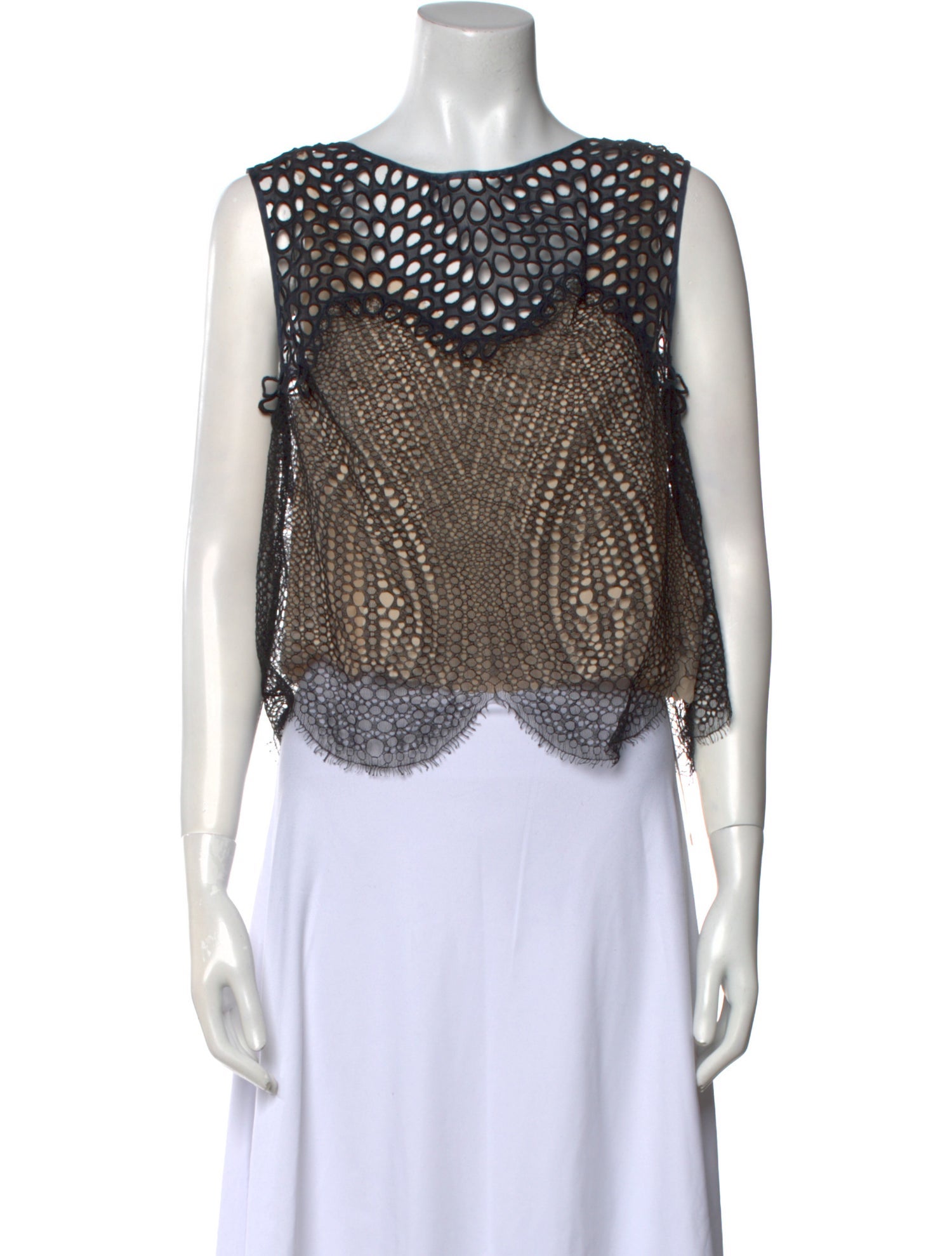 3.1 Phillip Lim Silk Scoop Neck Crop Top