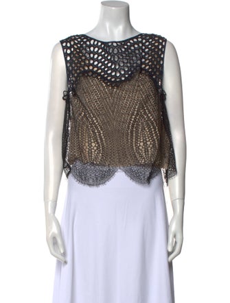 3.1 Phillip Lim Silk Scoop Neck Crop Top