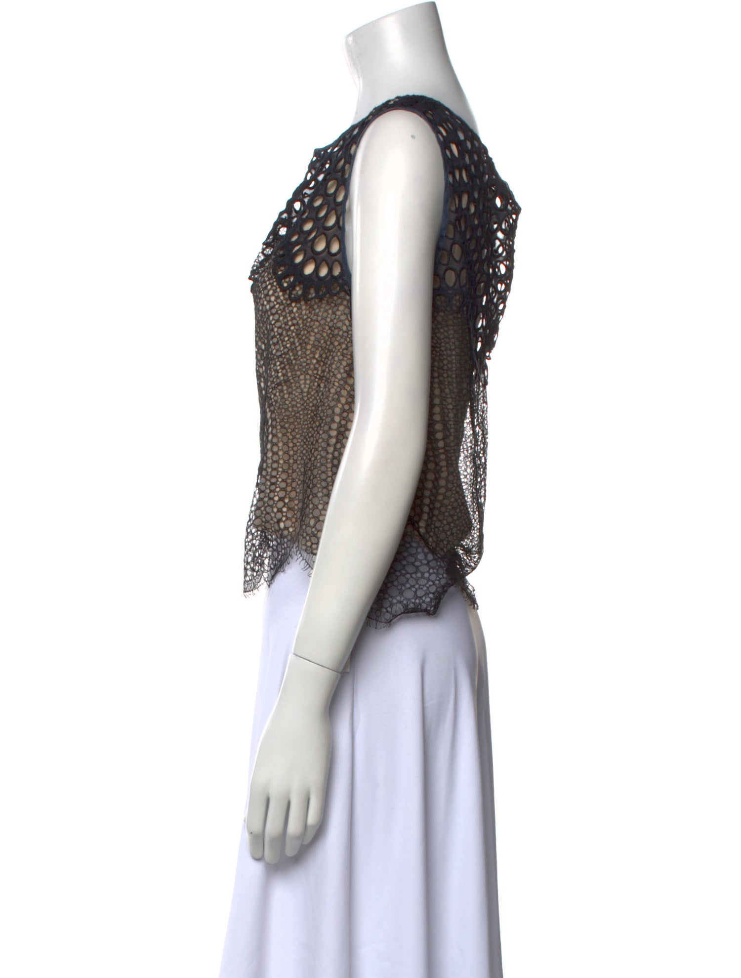 3.1 Phillip Lim Silk Scoop Neck Crop Top